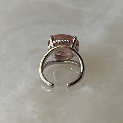 [ pink epidote  ] reine -pinky silver