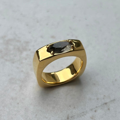 [ smoky moon glass ] europa gold