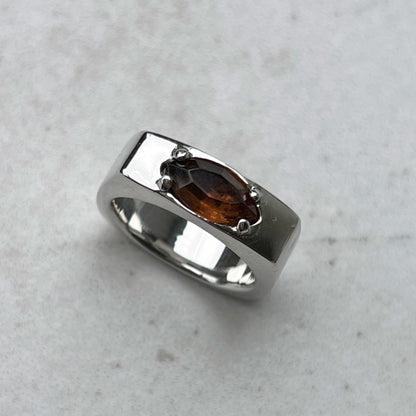[ amber moon glass ] europa silver