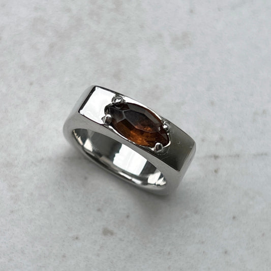 [ amber moon glass ] europa silver