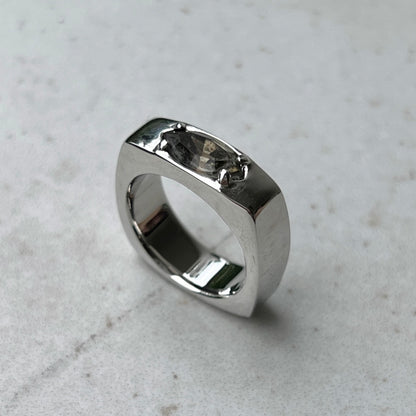 [ smoky moon glass ] europa silver