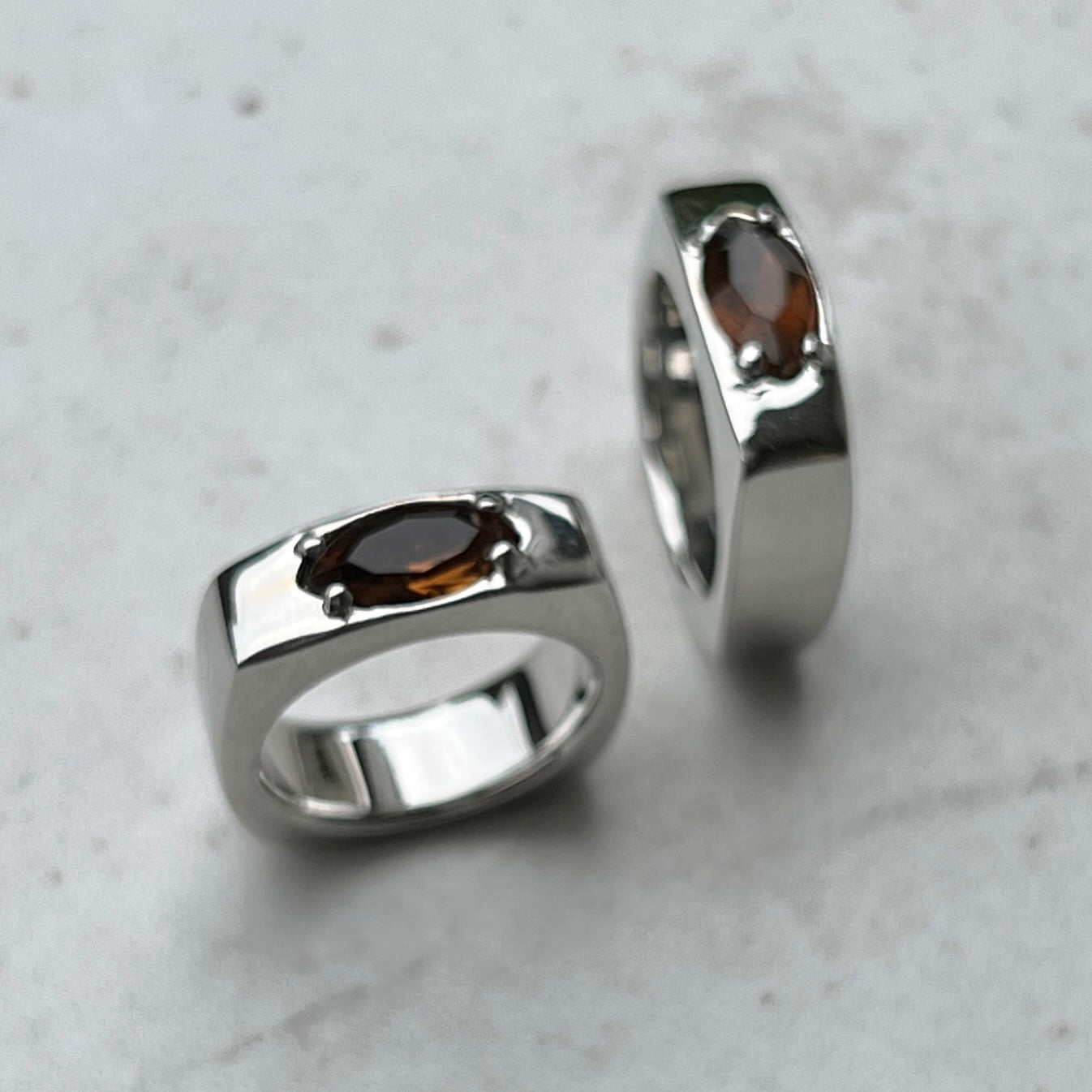 [ amber moon glass ] europa silver