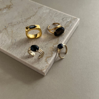 [ smoky quartz ] reine gold