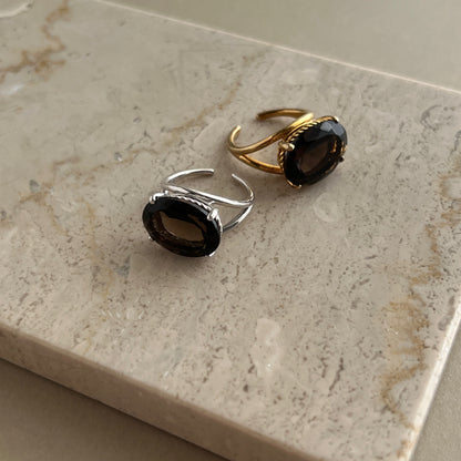 [ smoky quartz ] reine gold