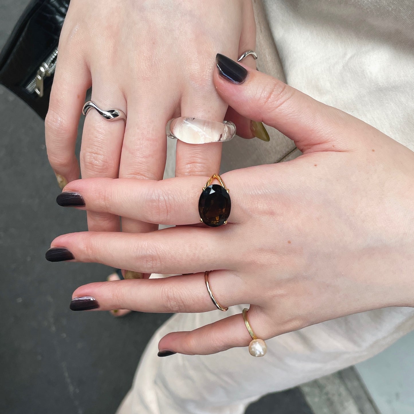 [ smoky quartz ] reine gold