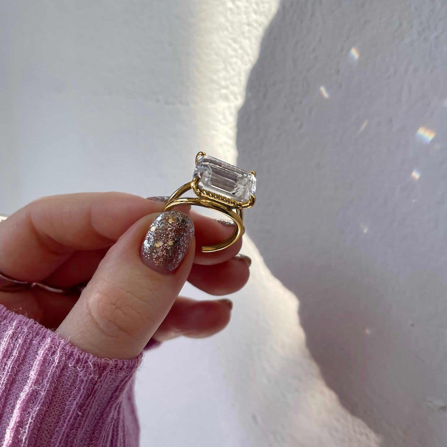 [ crystal ] reine gold - rectangle