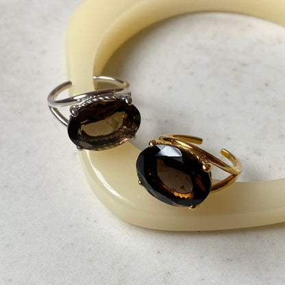 [ smoky quartz ] reine gold