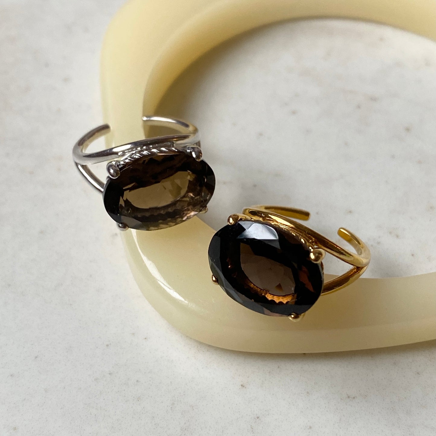 [ smoky quartz ] reine silver
