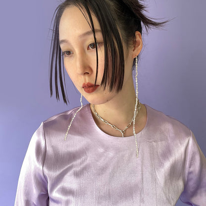 [ small aurora pearl ] long-length piercings