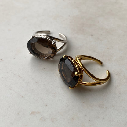 [ smoky quartz ] reine gold