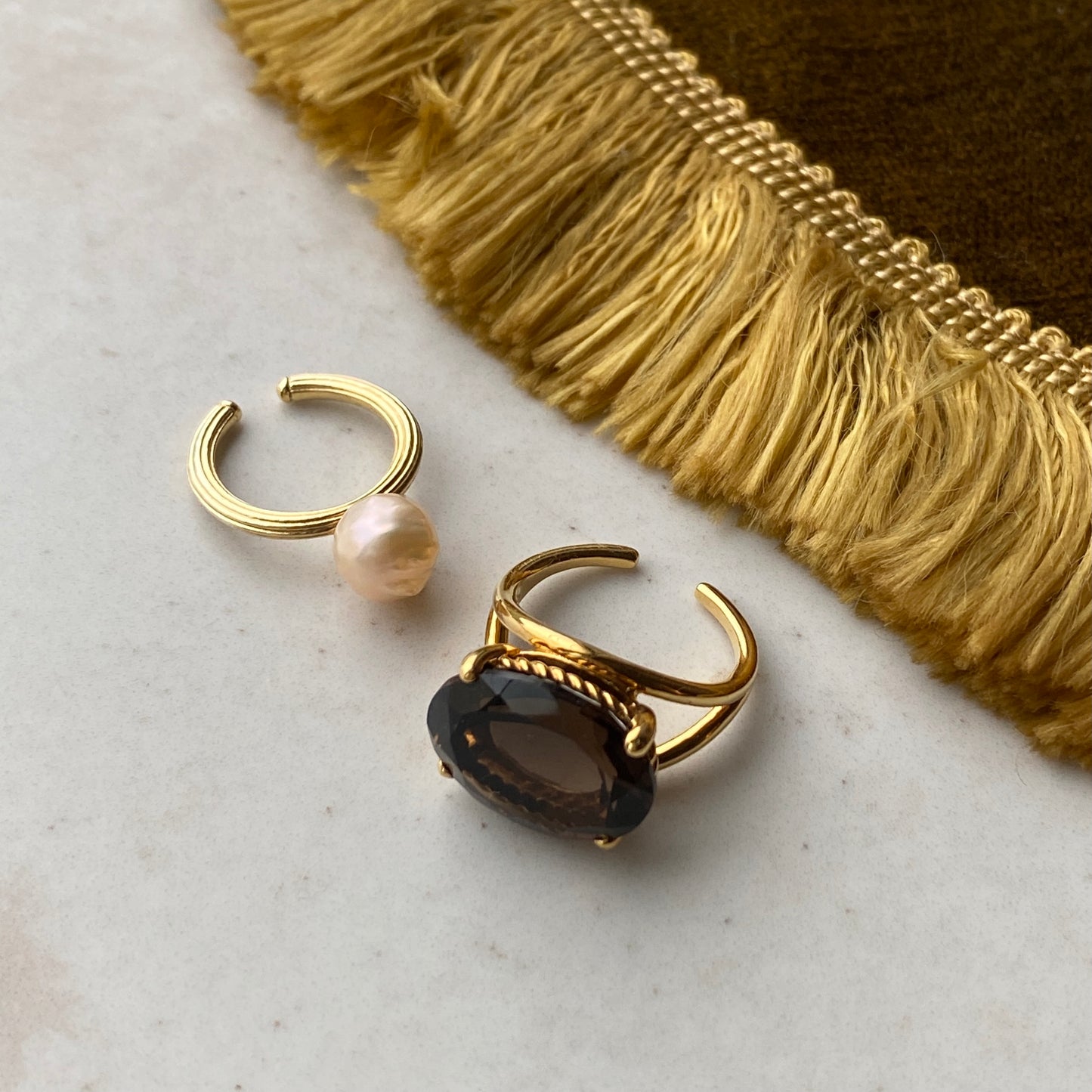[ smoky quartz ] reine gold