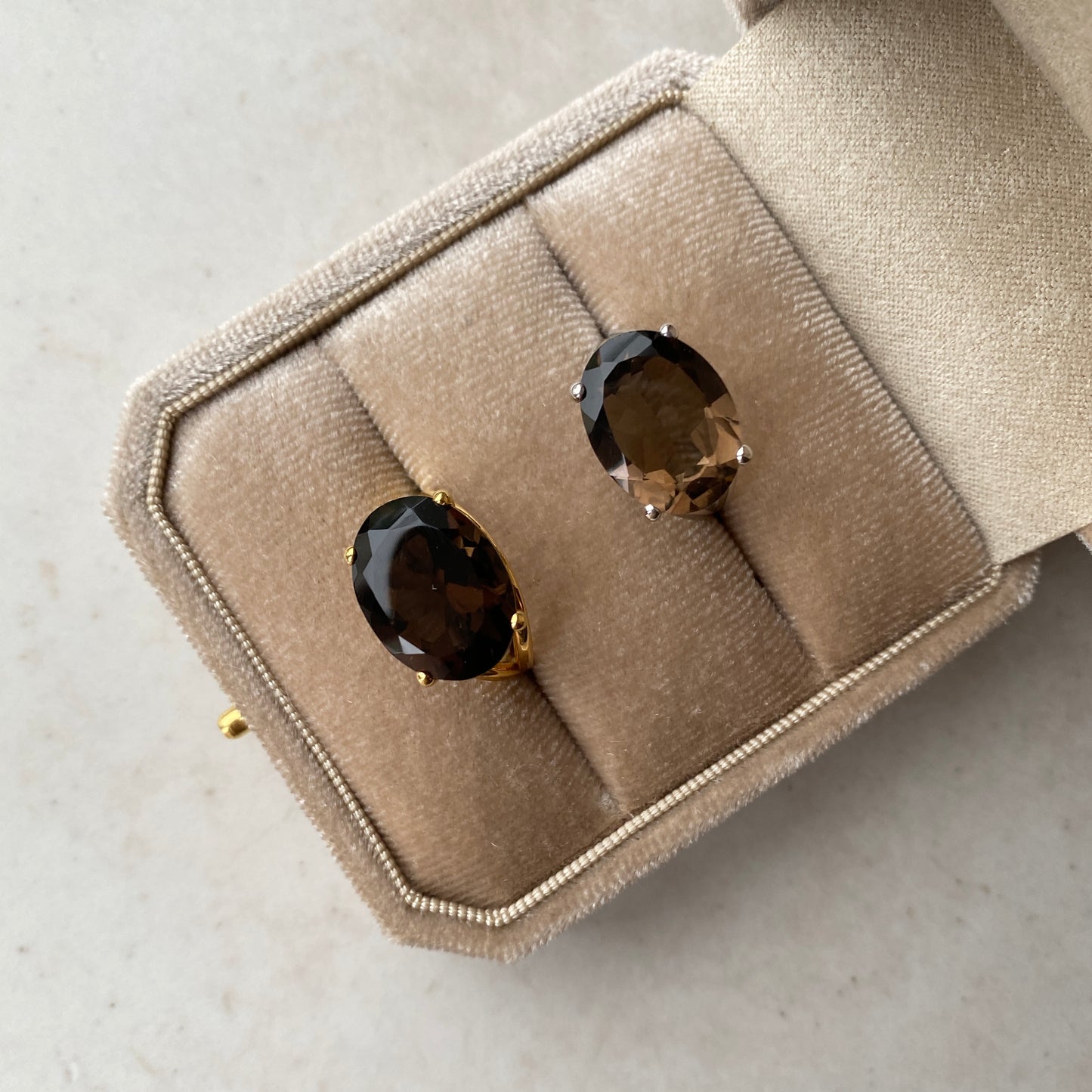 [ smoky quartz ] reine gold
