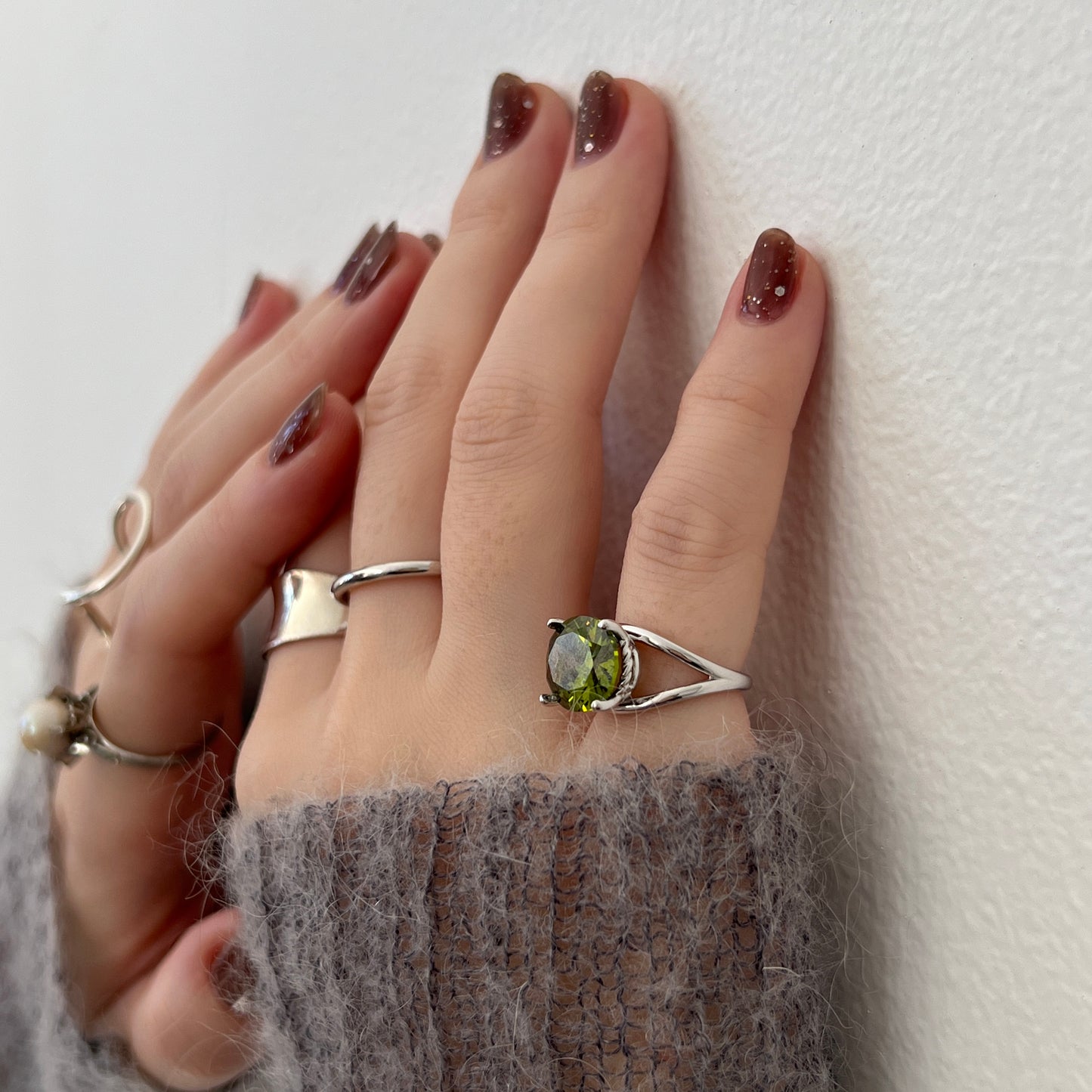 [ olive ] reine -pinky silver