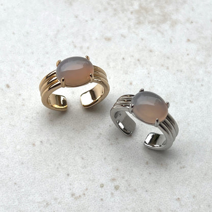 [ gray onyx ]  trois gold