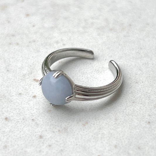 [ angelite ] croissant silver