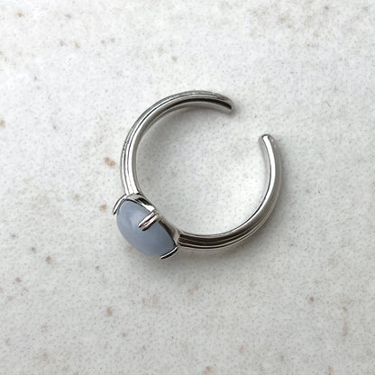 [ angelite ] croissant silver