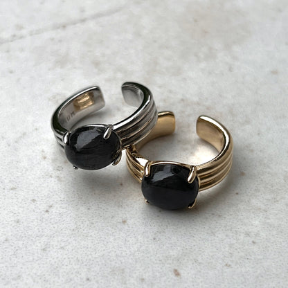 [ blue labradorite ] trois gold