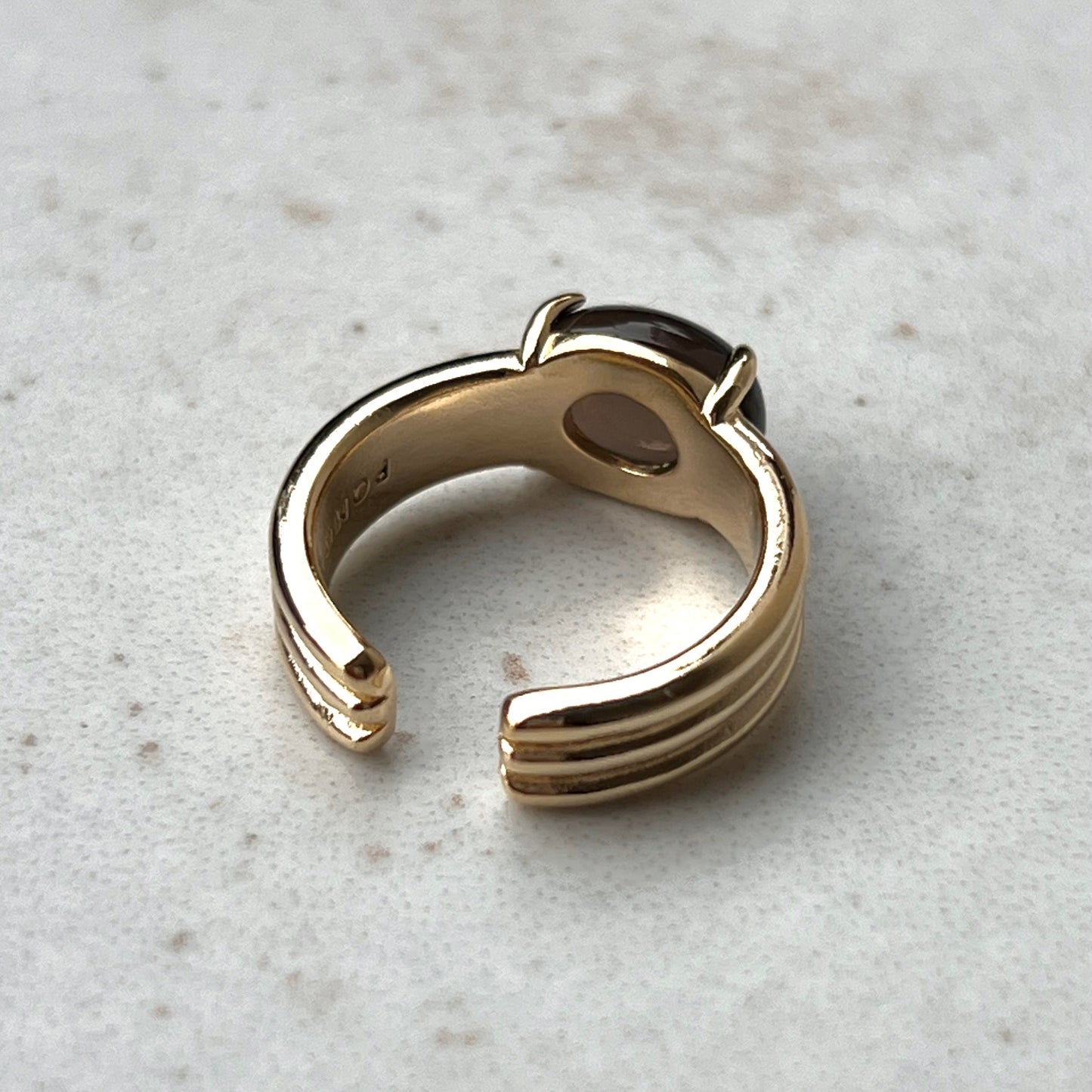 [ smoky quartz ] trois gold