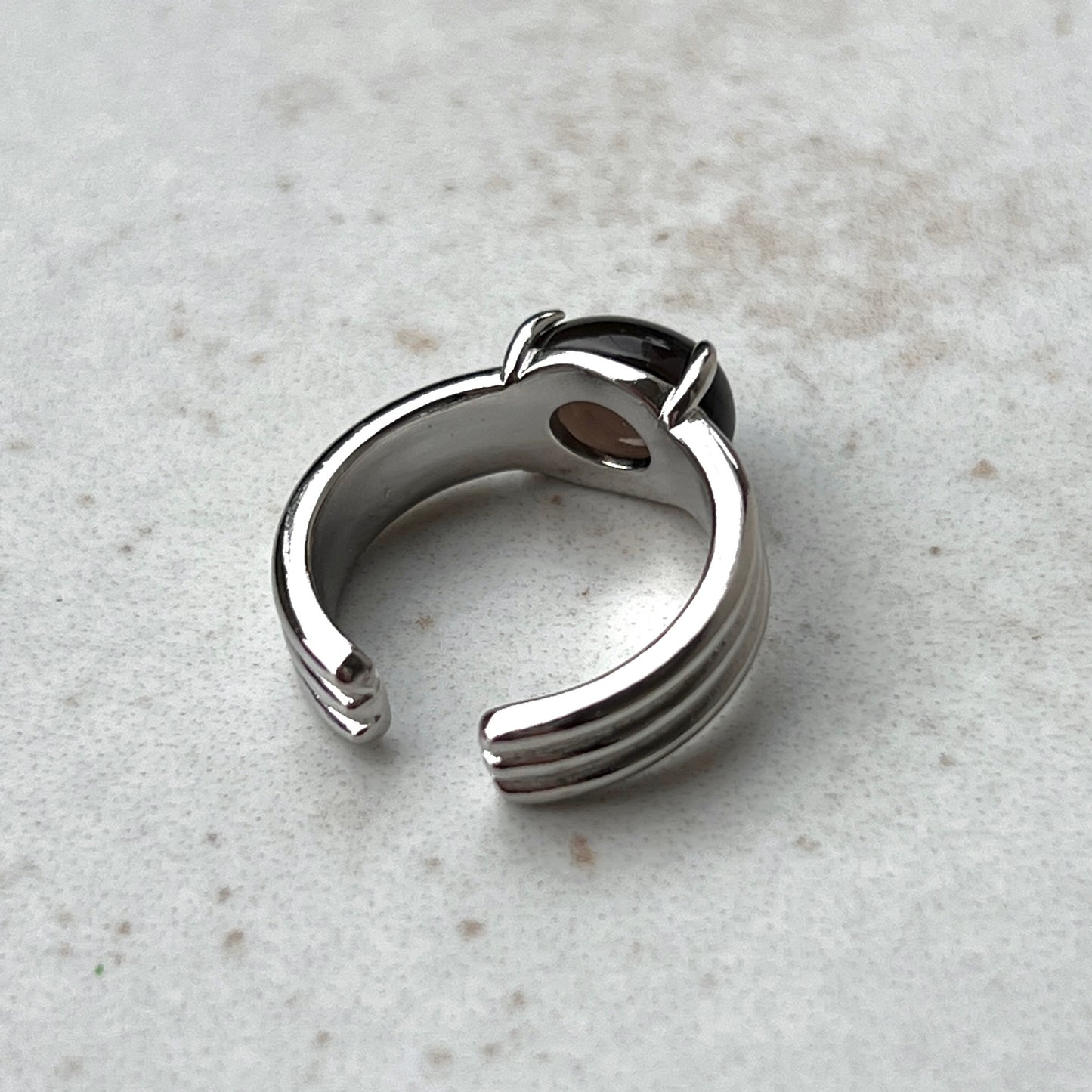 [ smoky quartz ] trois silver
