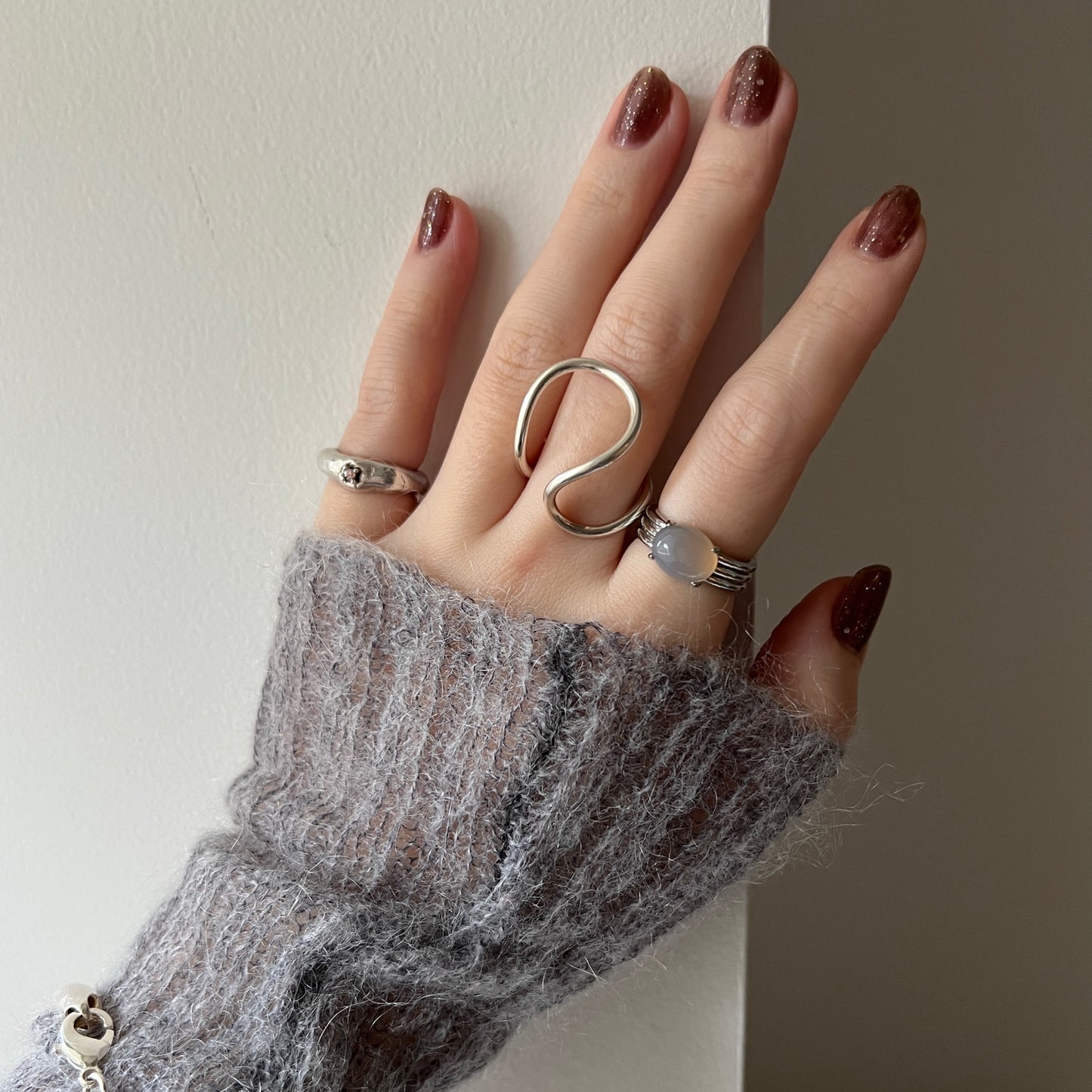 [ gray onyx ]  trois silver