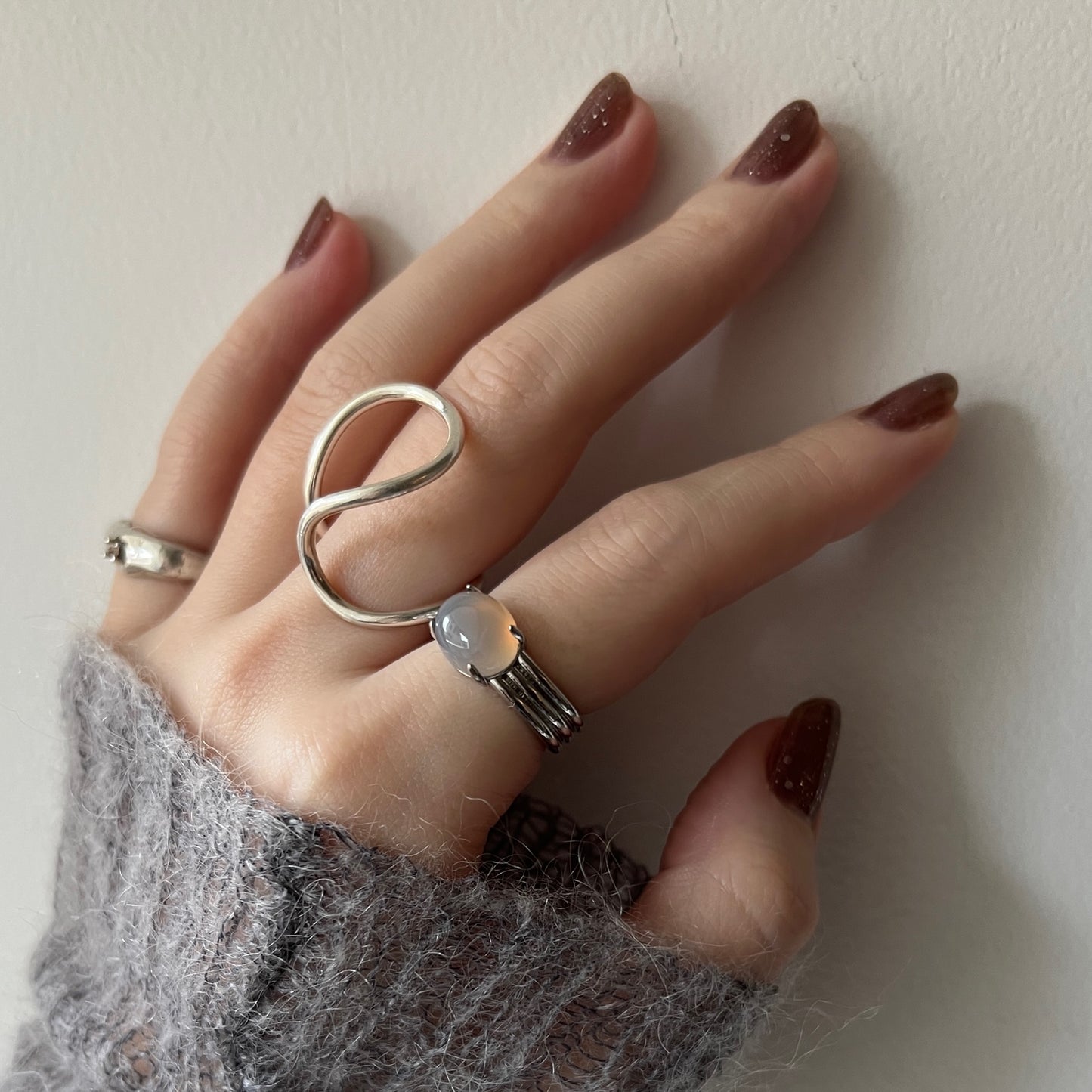 [ gray onyx ]  trois silver