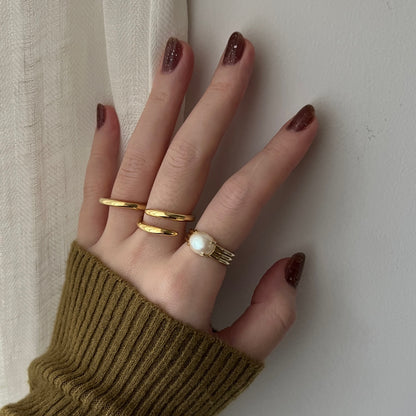 [ vintage pearl ] trois gold