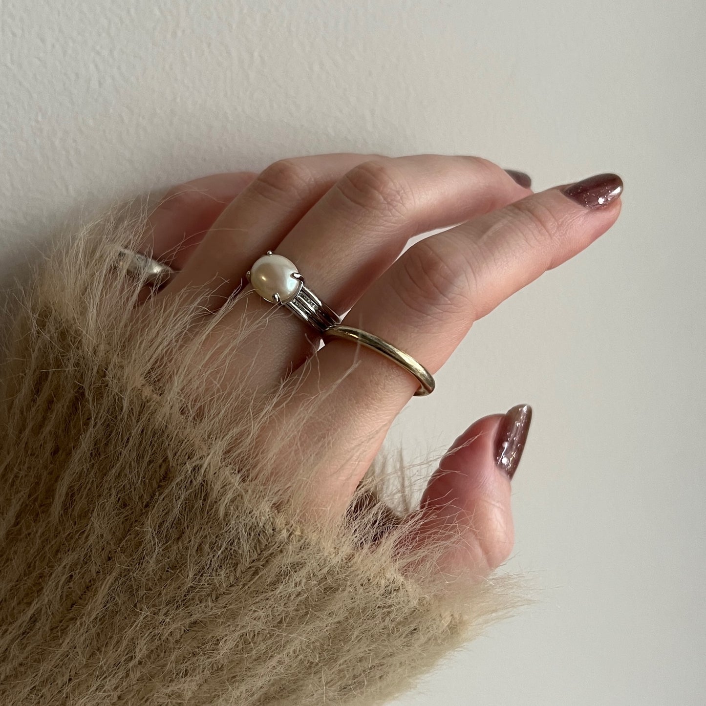 [ vintage pearl ] trois silver