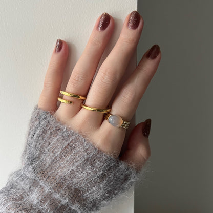 [ gray onyx ]  trois gold