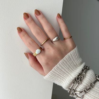 [ neon rainbow opal ] trois gold
