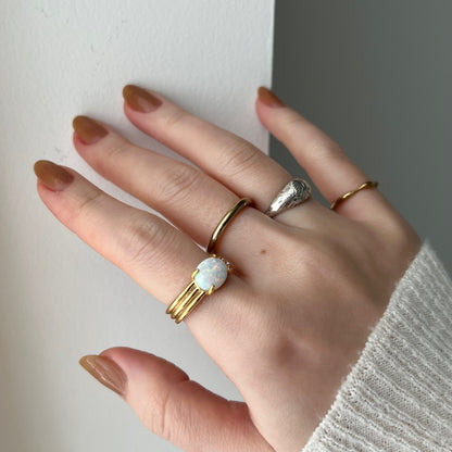 [ neon rainbow opal ] trois gold
