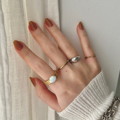 [ neon rainbow opal ] trois gold
