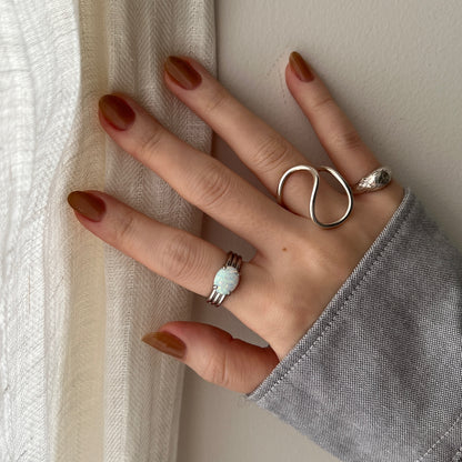 [ neon rainbow opal ] trois silver