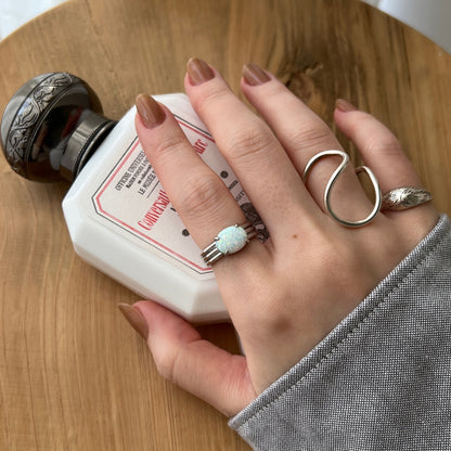 [ neon rainbow opal ] trois silver