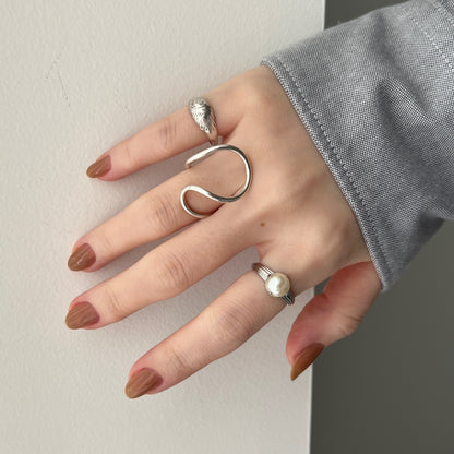 [ vintage pearl ] croissant silver