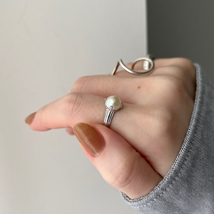 [ vintage pearl ] croissant silver