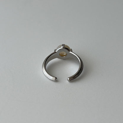 [ vintage pearl ] croissant silver