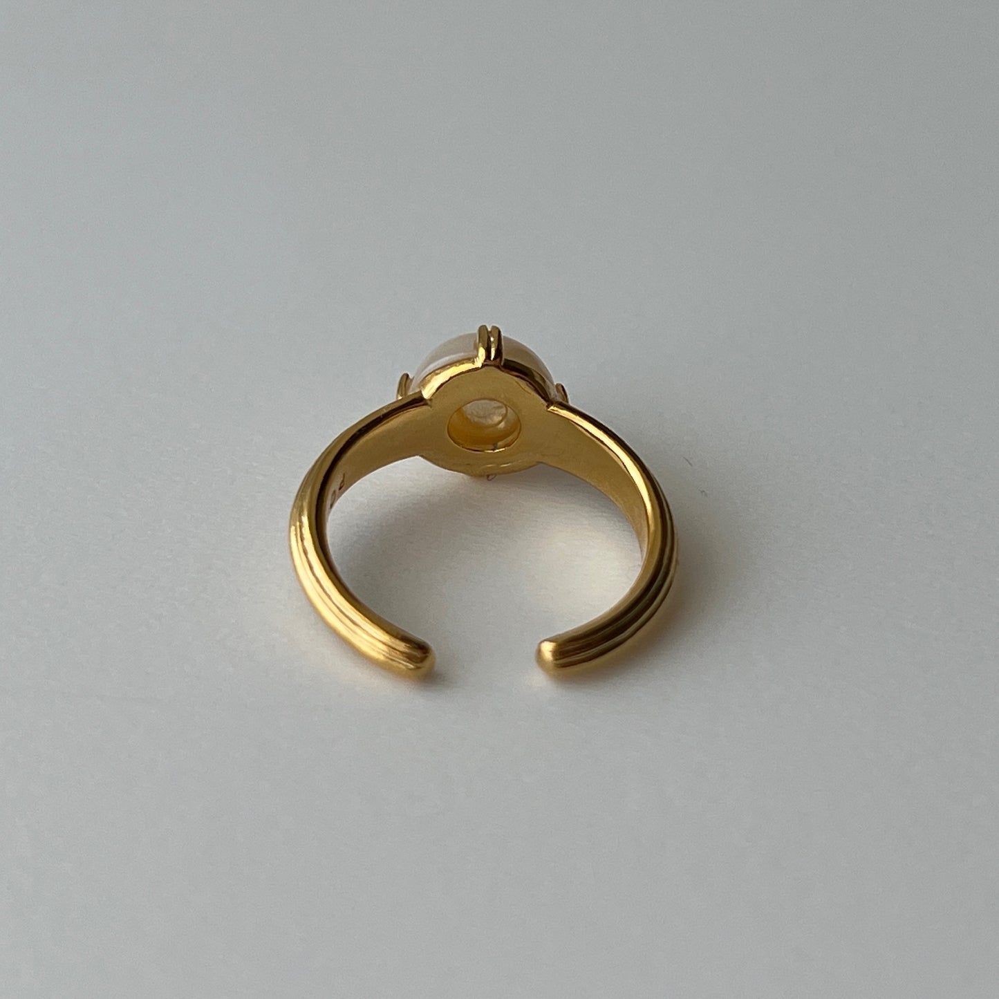 [ vintage pearl ] croissant gold