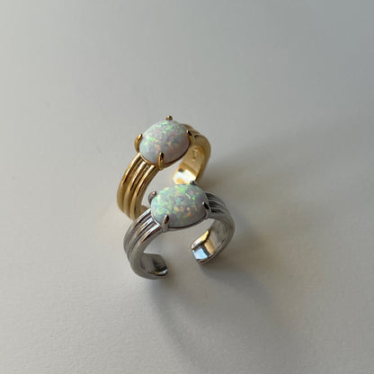 [ neon rainbow opal ] trois gold