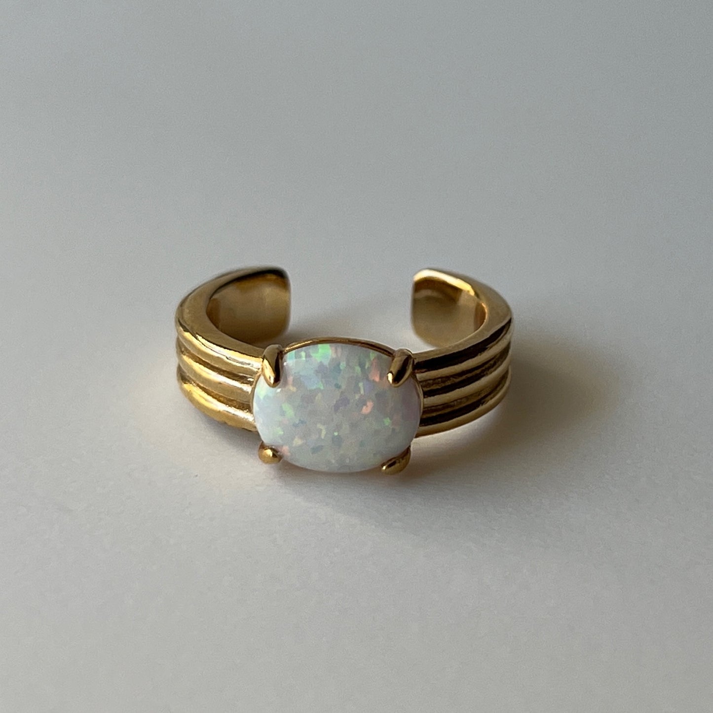 [ neon rainbow opal ] trois gold