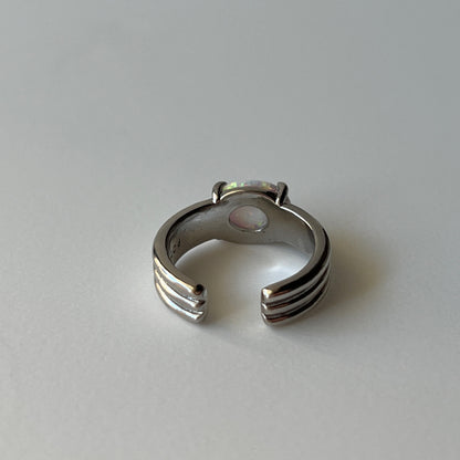 [ neon rainbow opal ] trois silver