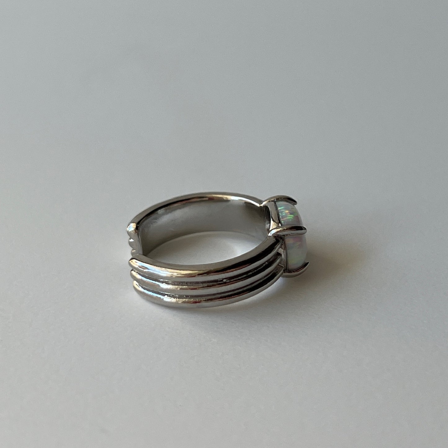 [ neon rainbow opal ] trois silver