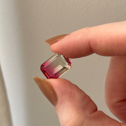 [ bicolor tourmaline UME ] reine silver - rectangle