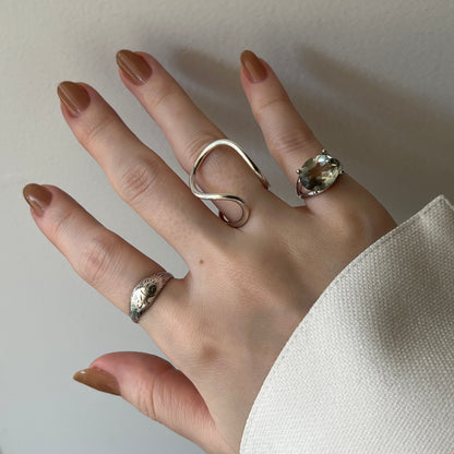 [ green amethyst  ] reine -pinky silver