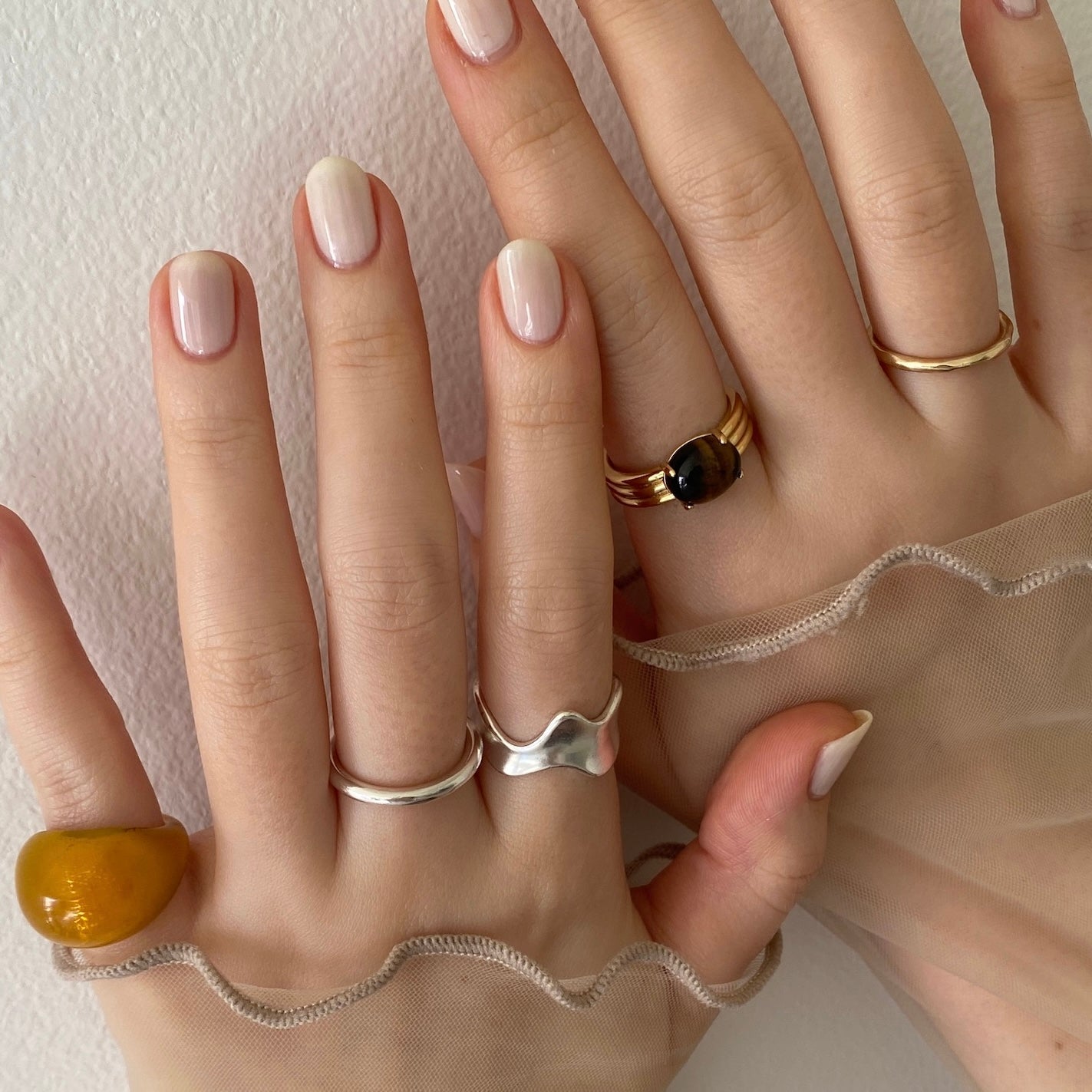 [ tiger eye ]  trois gold