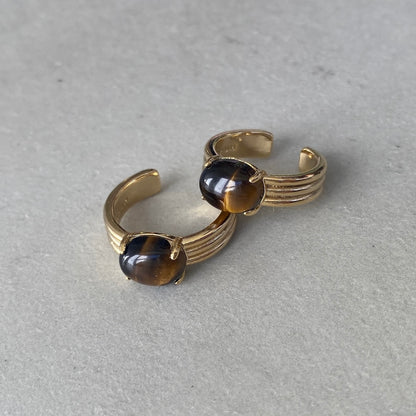 [ tiger eye ]  trois gold