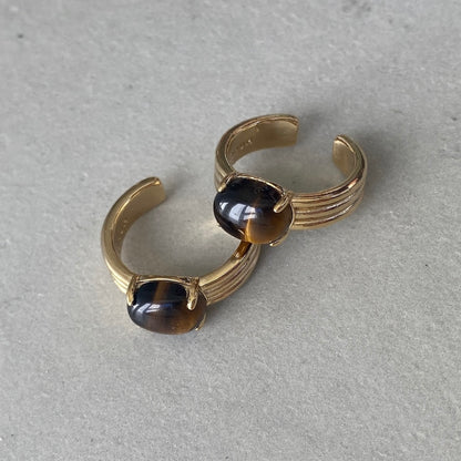 [ tiger eye ]  trois gold