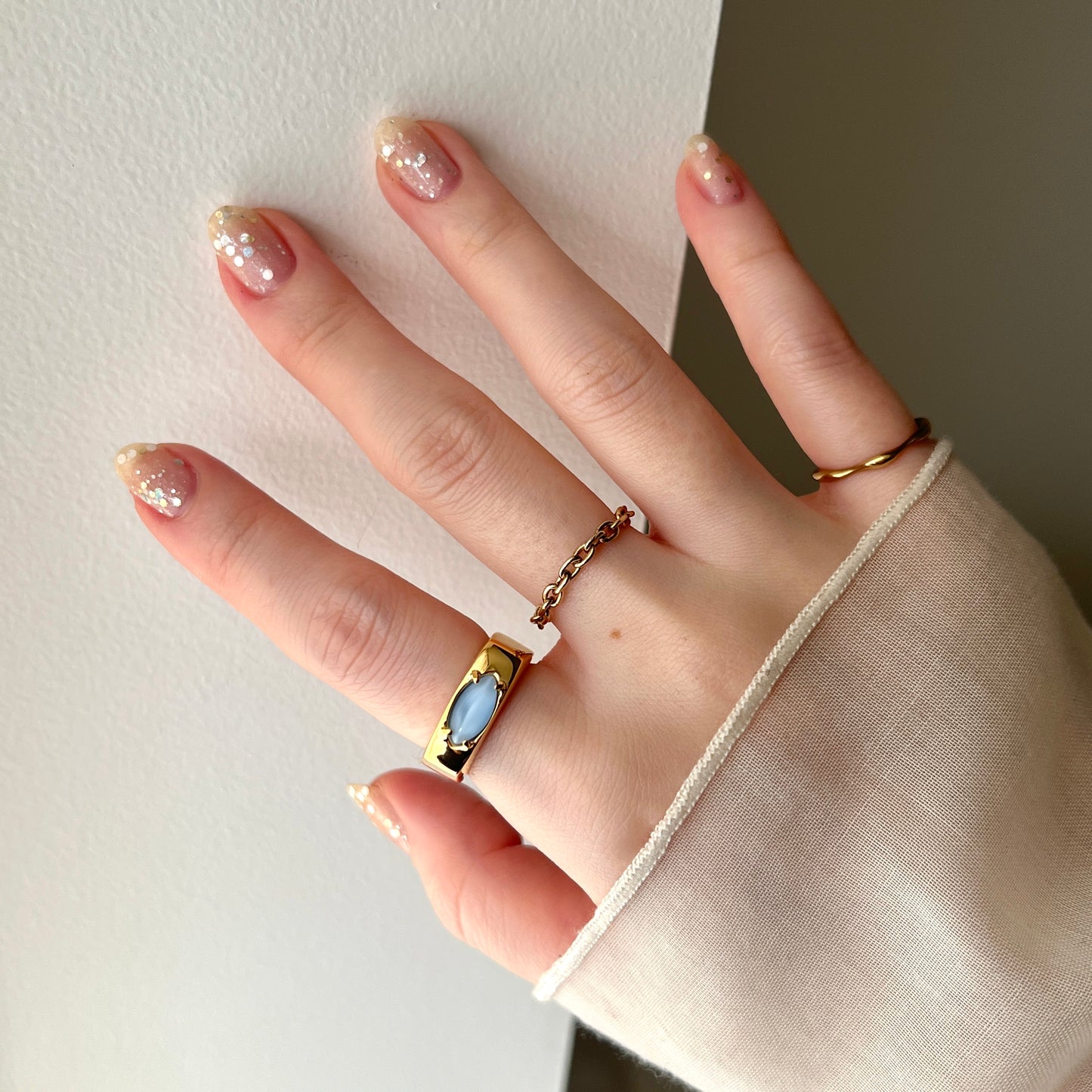 [ blue moon glass stone ] europa gold