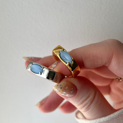 [ blue moon glass stone ] europa gold