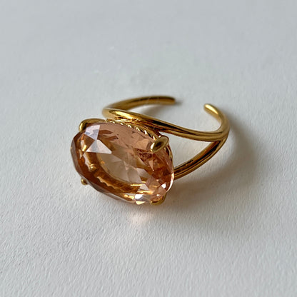 [ peach glass stone ] reine gold