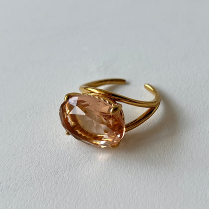 [ peach glass stone ] reine gold